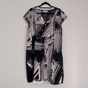 Orientique naturally Australia linen blend dress medium